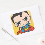 Mini Superman Flying Square Sticker