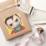 Mini Superman Flying Square Sticker
