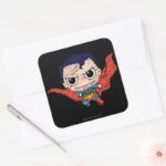 Mini Superman Sketch Square Sticker
