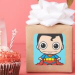 Mini Superman Square Sticker