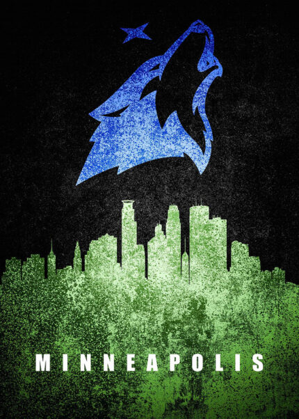 Minnesota City Skyline Poster