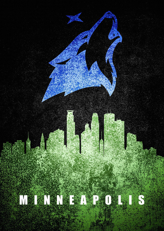 Minnesota City Skyline Poster