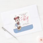 Minnie Mouse 50th Birthday Square Sticker
