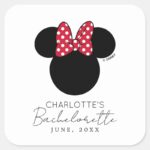 Minnie Mouse Bachelorette Party Weekend Square Sticker
