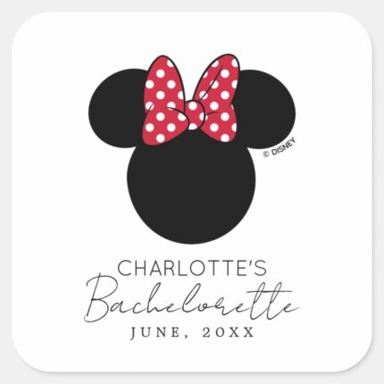 Minnie Mouse Bachelorette Party Weekend Square Sticker