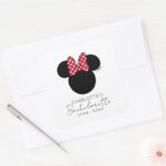 Minnie Mouse Bachelorette Party Weekend Square Sticker
