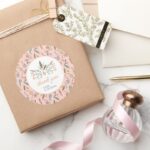 Minnie Mouse Boho Festival Birthday Classic Round Sticker