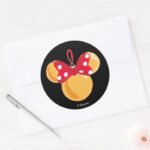 Minnie Mouse Christmas Ornament Classic Round Sticker