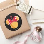 Minnie Mouse Christmas Ornament Classic Round Sticker