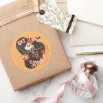Minnie Mouse Get Spooky Classic Round Sticker