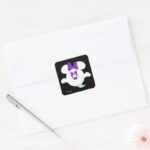 Minnie Mouse Ghost Square Sticker