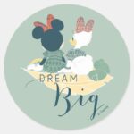 Minnie Mouse Daisy Duck Dream Big Classic Round Sticker