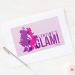 Minnie Mouse Daisy Duck Galentines Glam Rectangular Sticker