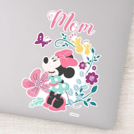 Minnie Mouse Flowers Happy Mothers Day Sticker