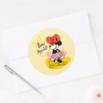 Minnie Mouse Bon Appetit Classic Round Sticker