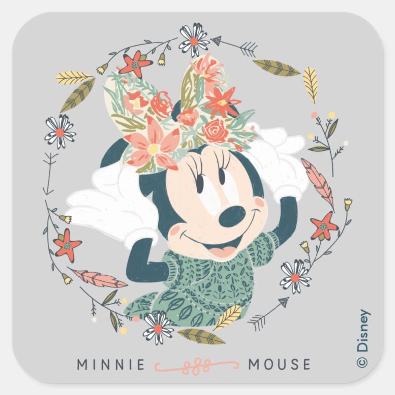 Minnie Mouse Chase Adventure Square Sticker