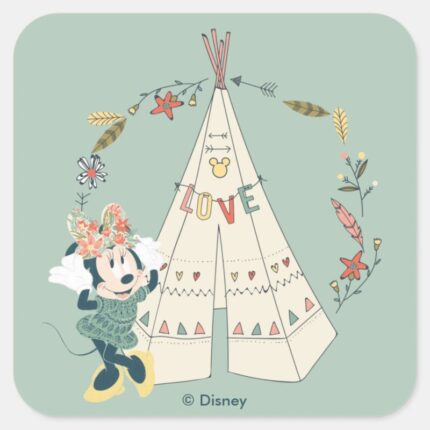 Minnie Mouse Festival Fun Square Sticker