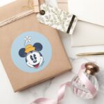 Minnie Mouse Fun Flower Hat Classic Round Sticker