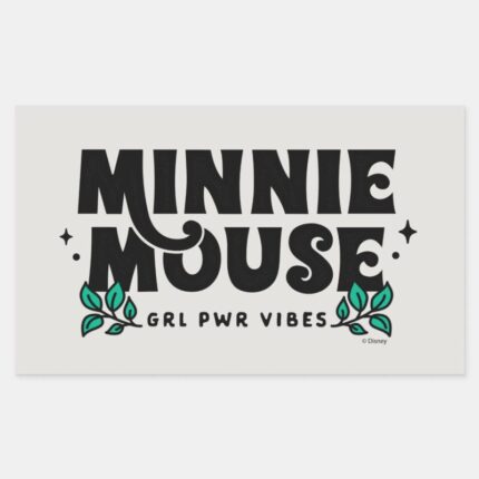 Minnie Mouse GRL Power Vibes Rectangular Sticker