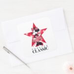 Minnie Mouse Hollywood Forever Classic Square Sticker