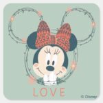 Minnie Mouse Love Square Sticker