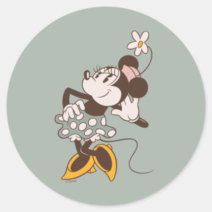 Minnie Mouse Minnie Strikes A Pose Classic Round Sticker