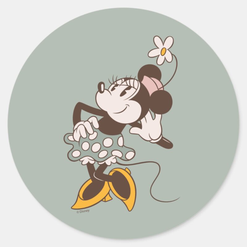 Minnie Mouse Minnie Strikes A Pose Classic Round Sticker