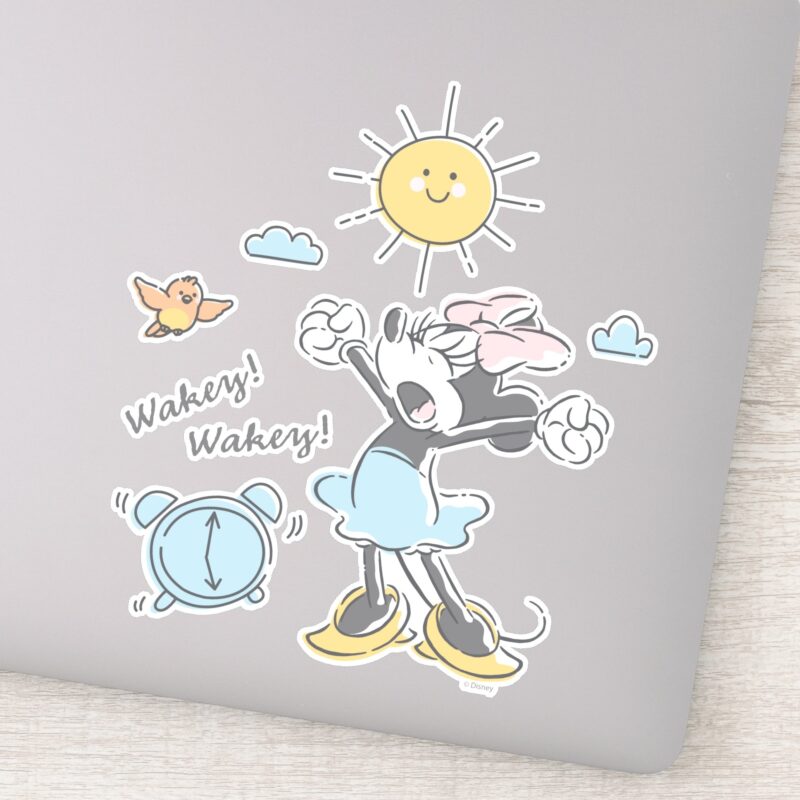 Minnie Mouse Morning Wake Up Sticker Minnie Mouse Morning Wake Up Sticker