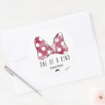 Minnie Mouse One Of A Kind Classic Round Sticker