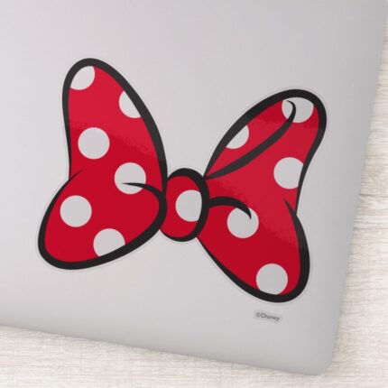 Minnie Mouse Red Polka Dot Bow Sticker