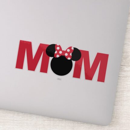 Minnie Mouse Red And White Mom Sticker