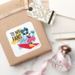 Minnie Mouse To My Fans With Love Square Sticker