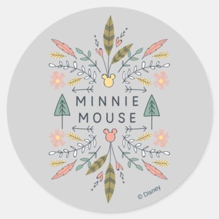 Minnie Mouse Young Wanderers Club Classic Round Sticker