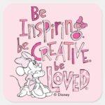 Minnie Be Inspiring Square Sticker