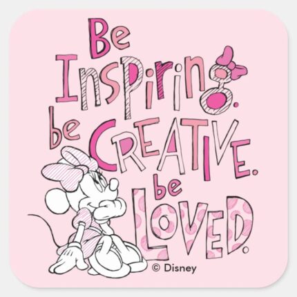 Minnie Be Inspiring Square Sticker