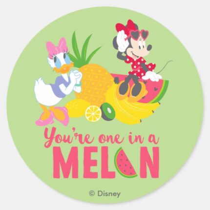 Minnie Minnie Says Youre One In A Melon Classic Round Sticker