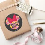 Minnie Minnie Tropical Logo Classic Round Sticker