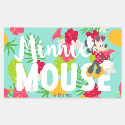 Minnie Minnies Tropical Pose Rectangular Sticker