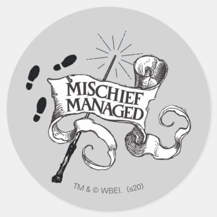 Mischief Managed Classic Round Sticker