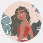 Moana Captured Moment Classic Round Sticker