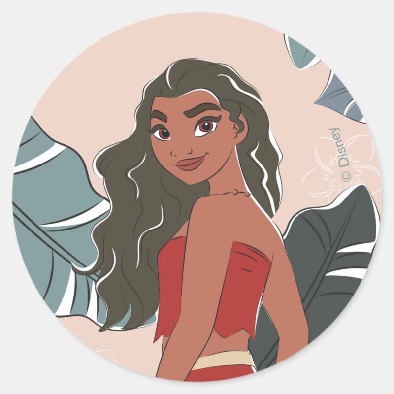 Moana Captured Moment Classic Round Sticker Moana Captured Moment Classic Round Sticker