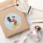 Modern Mickey Airbrushed Classic Round Sticker