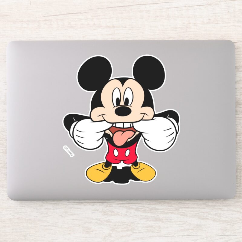 Modern Mickey Sticking Out Tongue Sticker