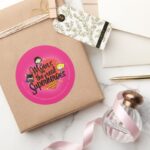 Moms Are The Real Superheroes Classic Round Sticker