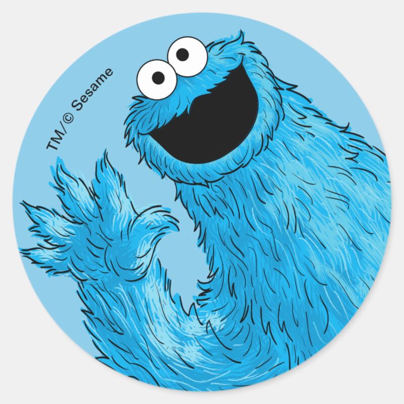 Monster At The End Of This Story Cookie Classic Round Sticker Monster At The End Of This Story Cookie Classic Round Sticker