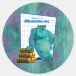 Monsters Inc. Sulley Classic Round Sticker
