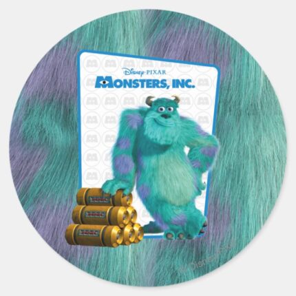 Monsters Inc. Sulley Classic Round Sticker
