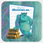 Monsters Inc. Sulley Square Sticker