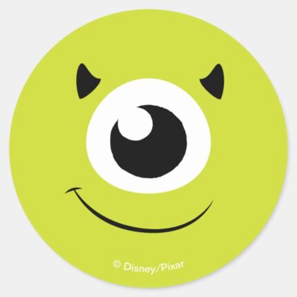 Monsters Inc. Mike Face Classic Round Sticker