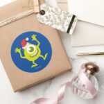 Monsters Inc. Mike Santa Claus Dance Classic Round Sticker